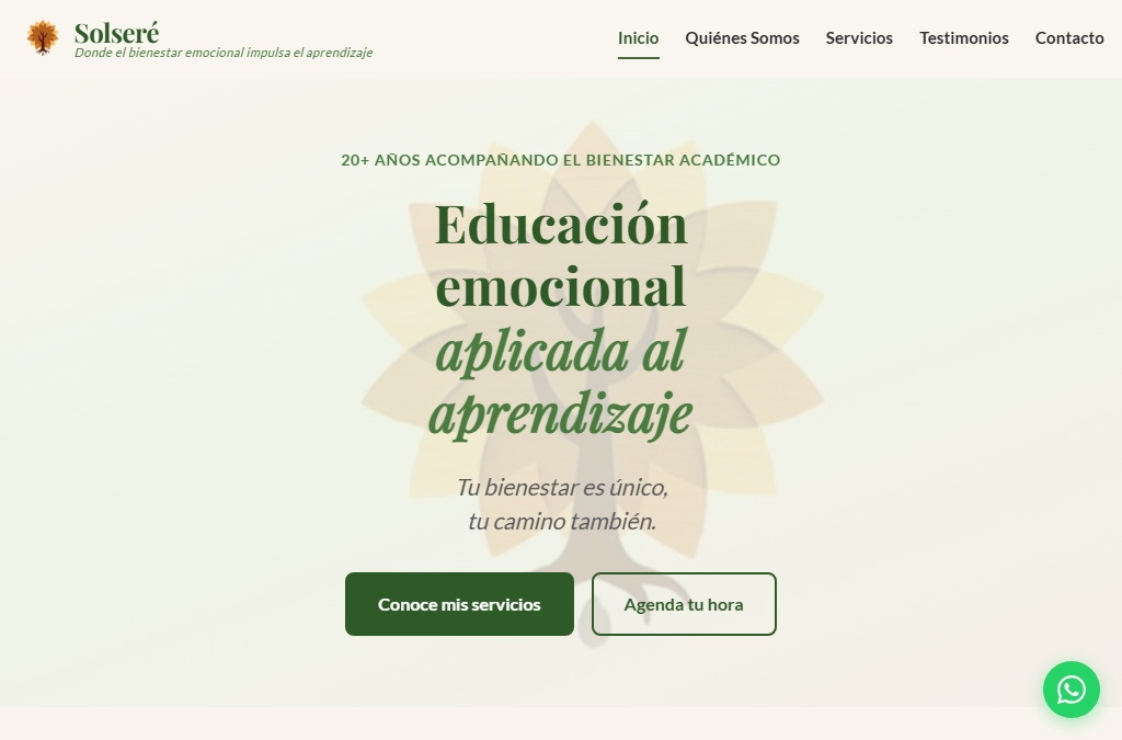 Solsere — plataforma de acompañamiento académico